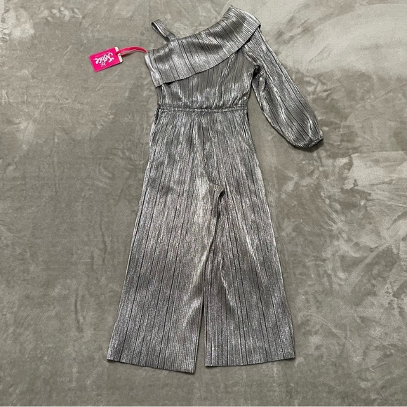 NWT Justice One Shoulder Ruffle Jumpsuit Size XS 5/6 - Picture 3 of 7